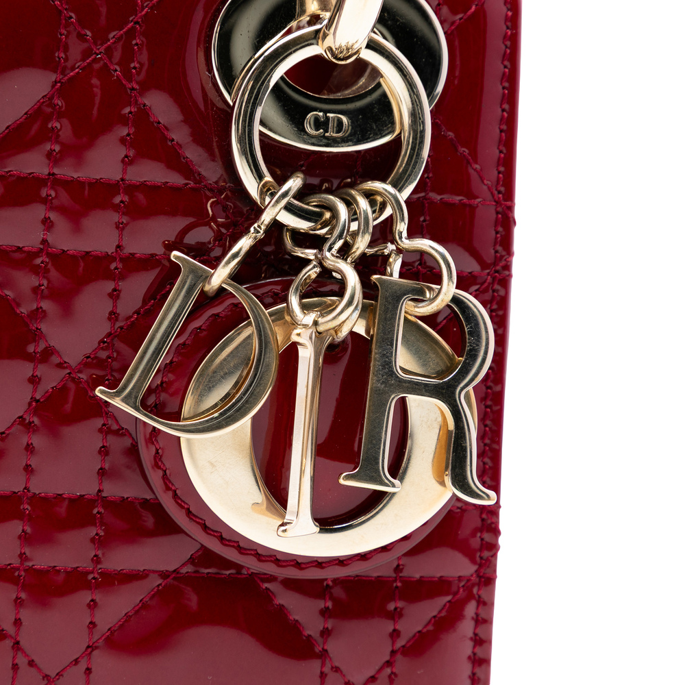 Pre-Loved Dior Mini Patent Cannage Lady Dior - Picture 6 of 8